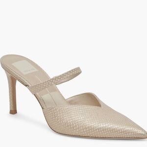 Dolce Vita Champagne Textured Pointed-Toe Heels